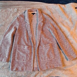 Topshop Knit Blazer Cardigan Textured Pocketed Light Academia Normcore